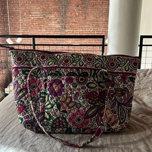 Vera Bradley Large Tote, Viva la Vera, Cotton Miller Tote Bag